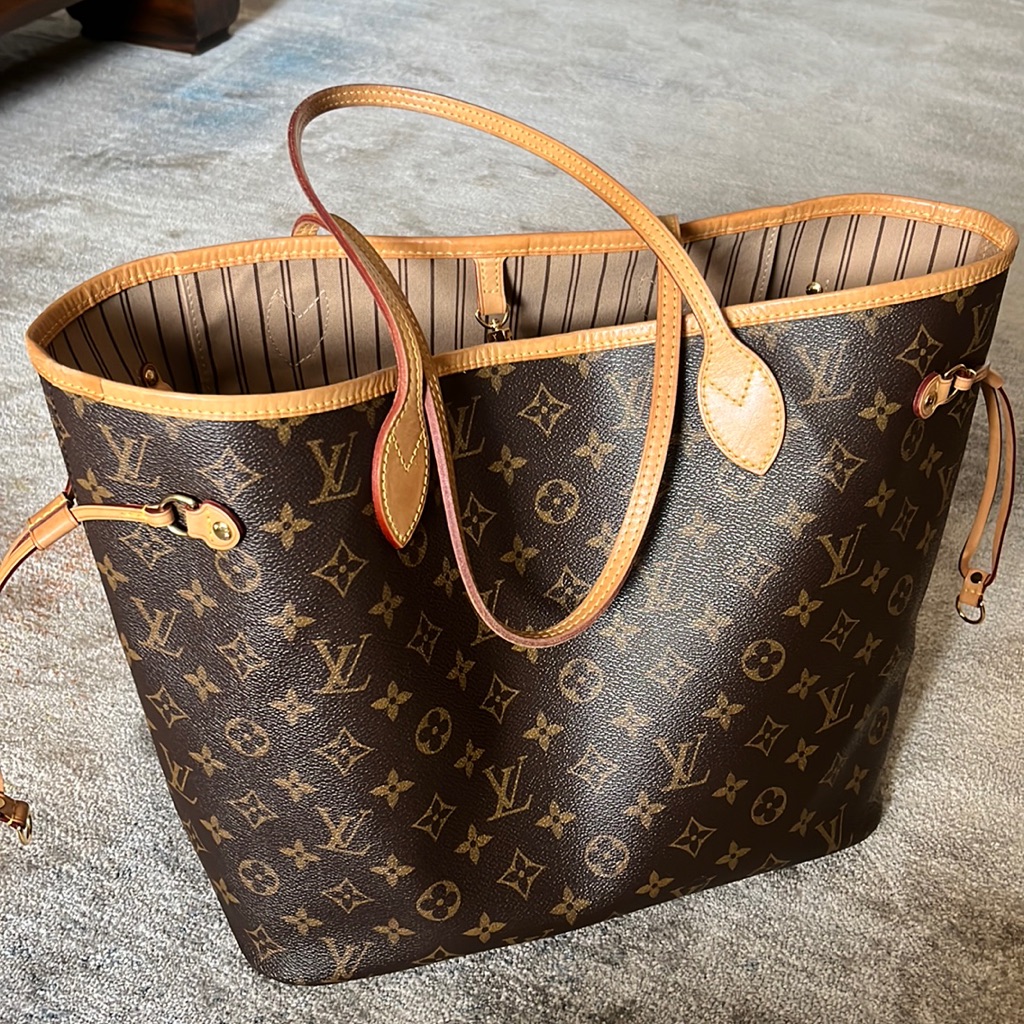 Louis Vuitton Monogram Canvas Brown Tote With Natural Vachetta Trim